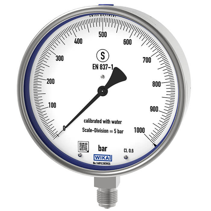 Bourdon Tube Pressure Gauges without or with Liquid Filling 332.30