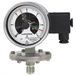 Diaphragm pressure gauge with switch contacts
